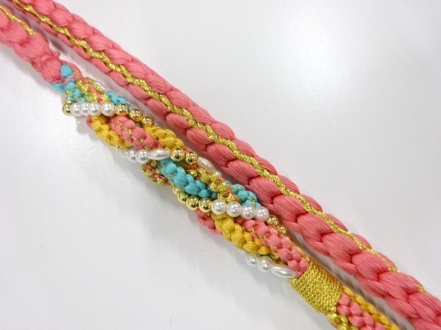 JAPANESE KIMONO / FOR FURISODE HAND-TIED OBIJIME
